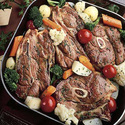 Vegetable Lamb Chop Skillet Dinner